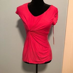 Knot front draped top